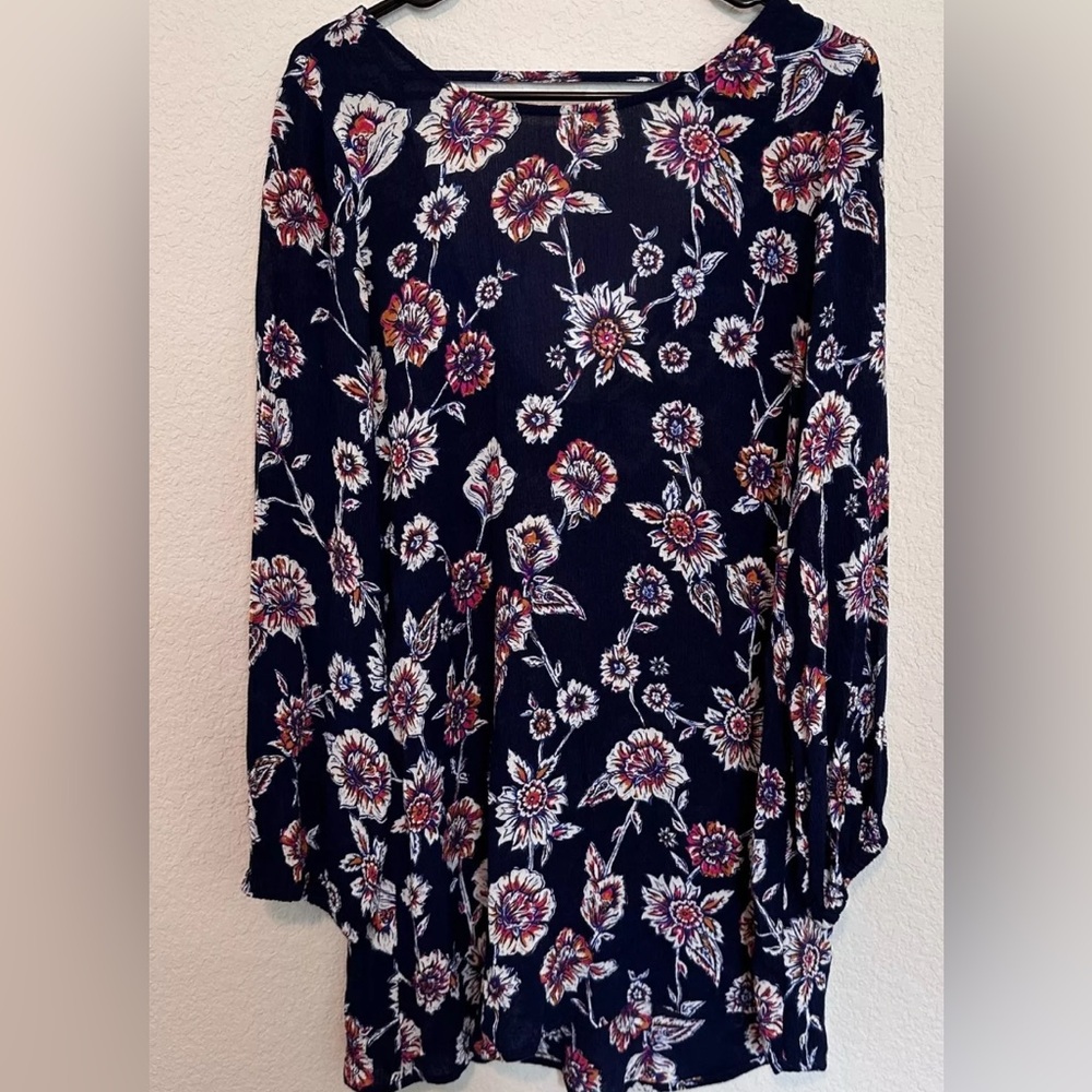 Billabong Navy Blue Floral Shift Dress